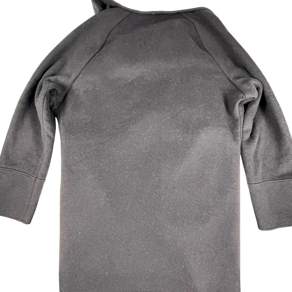 Michael Kors Coat Women L Gray Wool Blend Oversized Collar Wrap Jacket